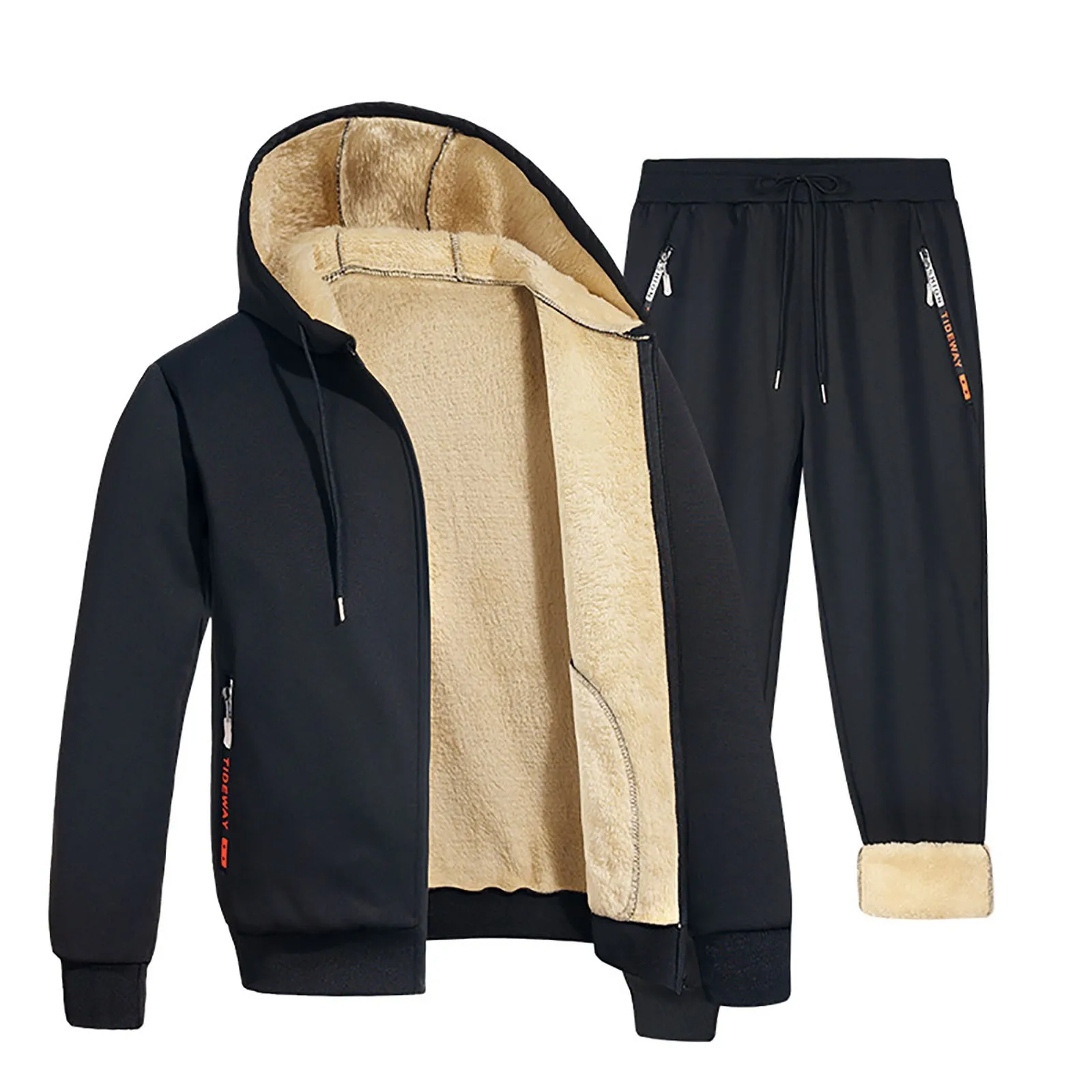 

Mens Lightweight Dress Jacket Men's Winter Velvet Thickening Casual Suit Men's Hooded Cardigan Two Costume Body Suit Men