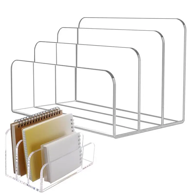 

Acrylic File Organizer Clear Acrylic Vertical File Holder Mail Organizer Countertop For Library Home Office Acrylic Display