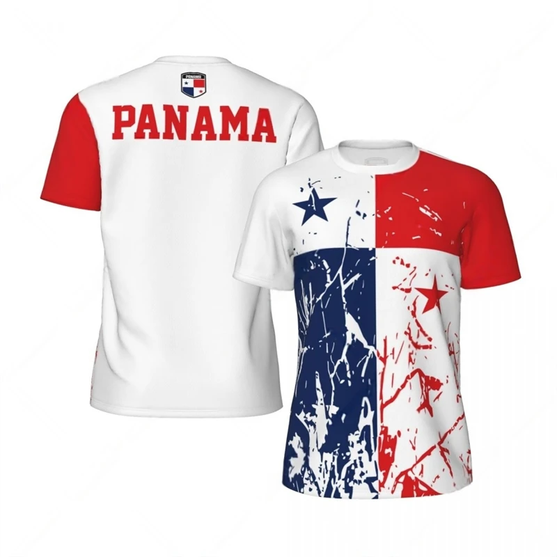 Fashion Panama Flag Graphic Football T Shirts Summer Trend 3D National Emblem Printed T-shirts Loose Breathable Sports Tees view 5