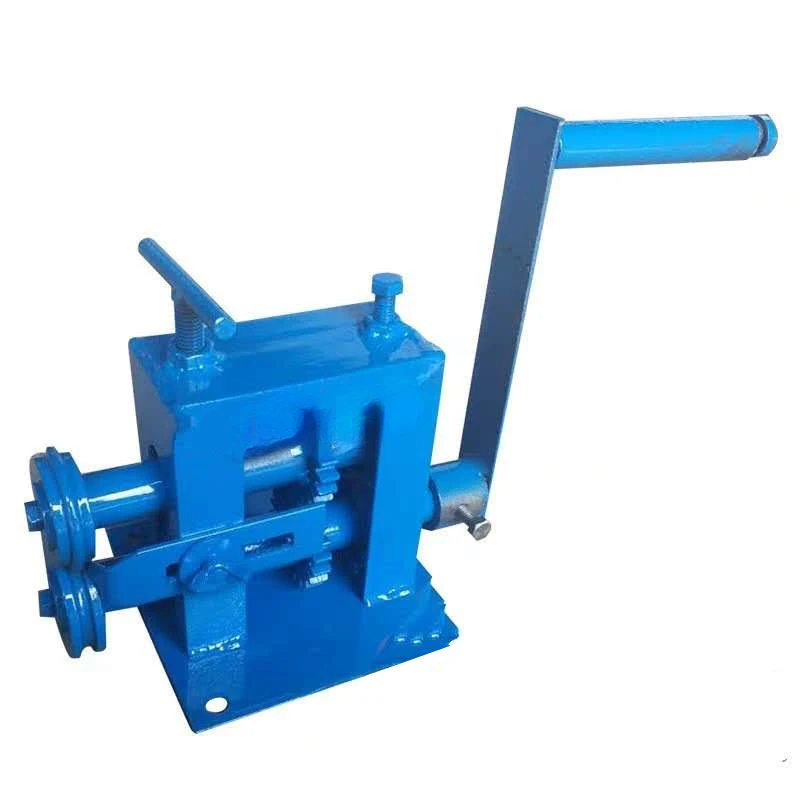 Aluminum plate edge drawing machine Manual white iron plate edge pressing rolling tool Small automatic plate rolling machine