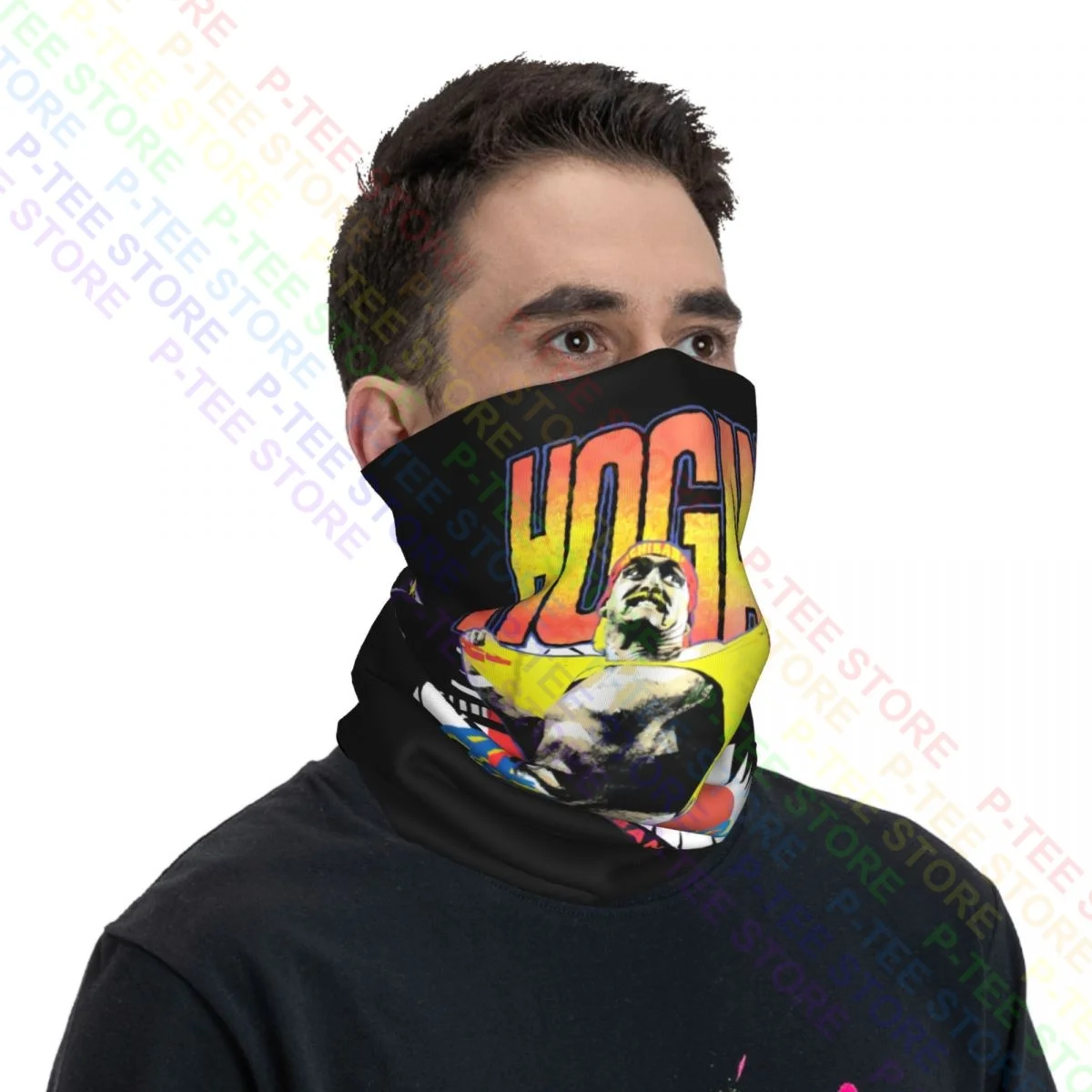 Hulk Hogan Gene Bollea Wrestler Neck Gaiter Bandana Scarf Face Mask Summer Running Cover Bandana