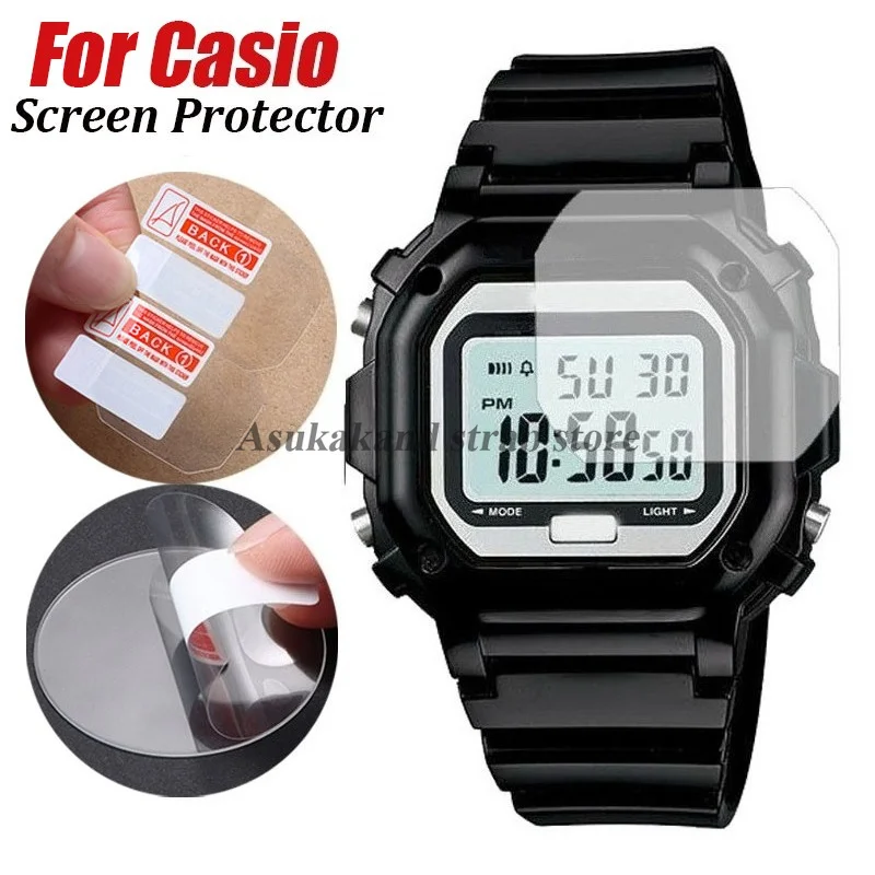 2/4/6/10/20Pcs HD Watch Protective Film for Casio DW5600 DW5610 91W A158 AE1200WH W800H Watch Scratch Screen Protector Not Glass