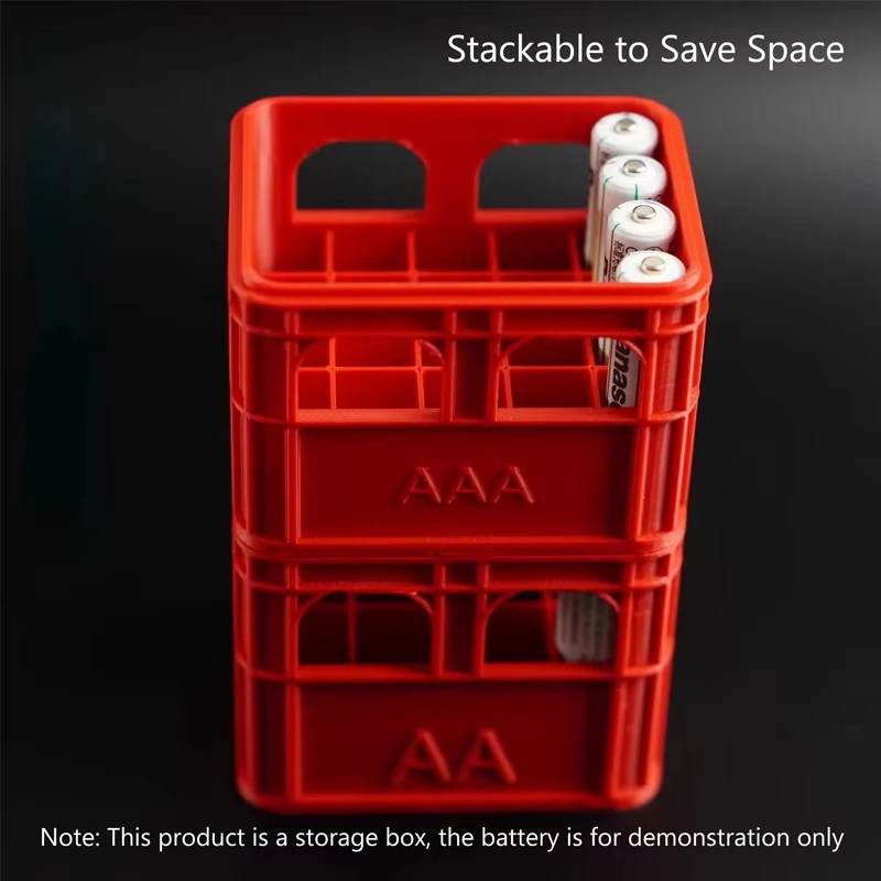 AA&AAA Battery Storage Box Organizer Beer Box Style Stackable