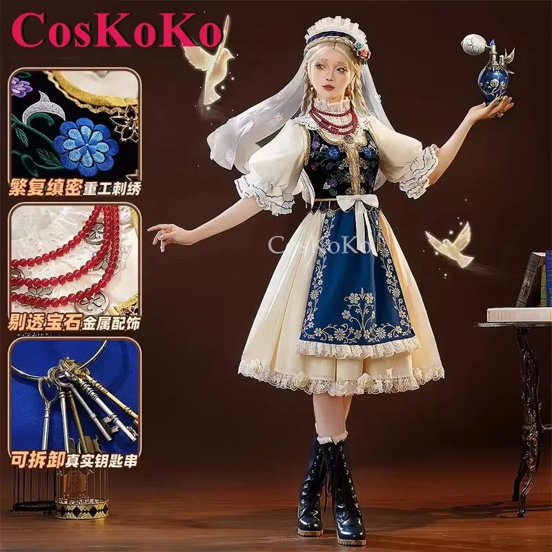 

CosKoKo Vera Nair/Perfumer Cosplay Game Identity V Costume The Dove-Like Yudit Gorgeous Dress Halloween Party Role Play Clothing
