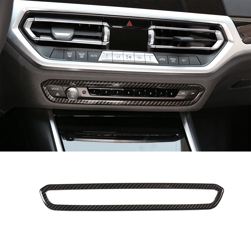 

For BMW 3 Series G20 2020-2022 ABS Carbon Fiber car dashboard center console gear panel decorative cover sticker interior kit