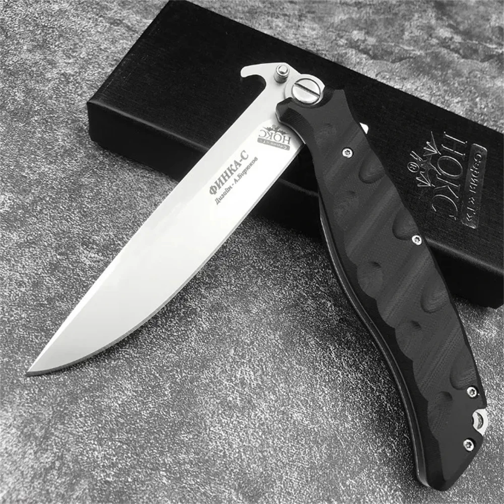 Hunting Russian HOKC D2 Blade Comfort G10 Grip Folding Knife Hunting Camping Tactical Knives Outdoor Survival Portable Tools