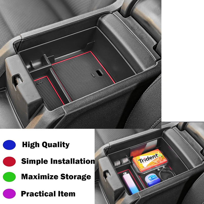 Car Center Console Organizer For GMC Acadia 2017- 2021 2022 2023 Interior Accessories Armrest Insert Tray Coin Storage Holder