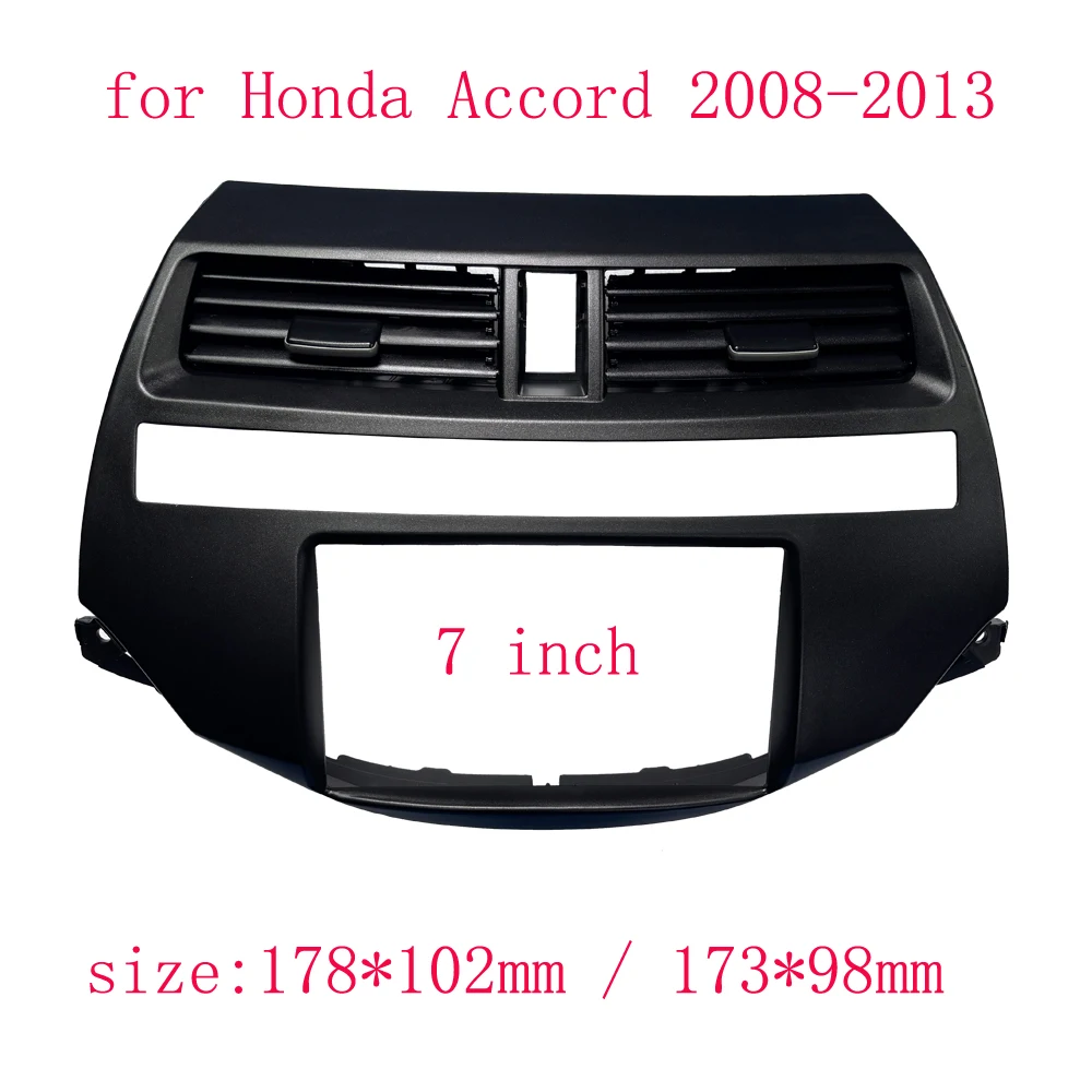 Moldura de rádio 2DIN de 7 polegadas para Honda Accord 2008-2013, moldura externa para CD, moldura decorativa.