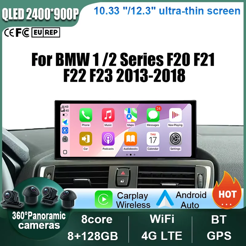 

Android 14 Car Radio for BMW 1/2 Series F20 F21 F22 F23 2013 - 2018 Touch Screen Multimedia Video Player Stereo GPS Navigation