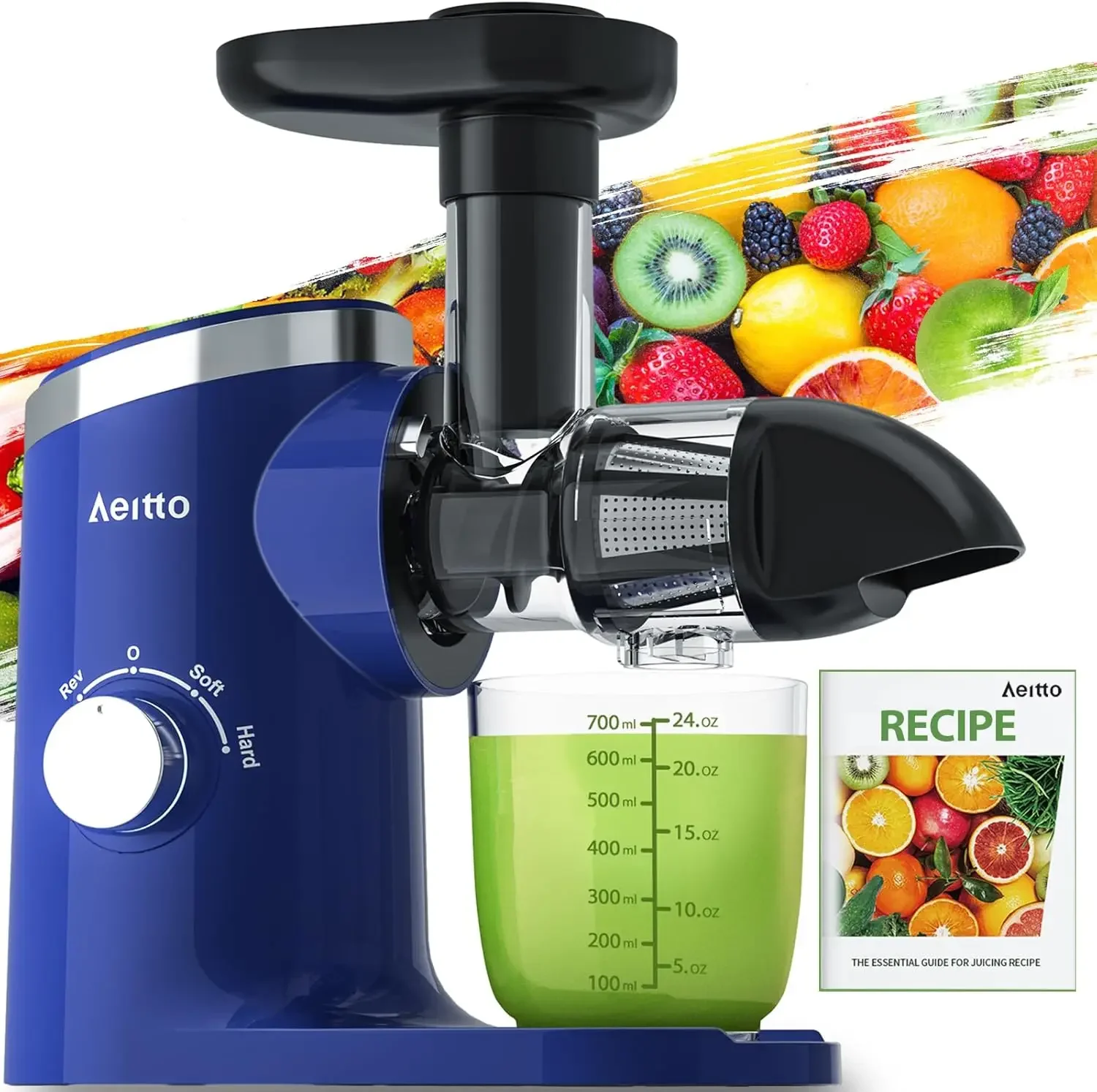 Juicer Machines Vegetable And Fruit, Slow Juicer, Juicers with Triple Modes,Reverse Function & Quiet Motor, Easy to Clean