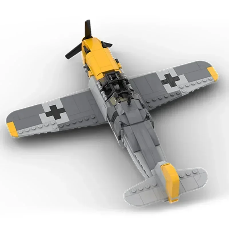 Moc Building Bricks Military Model Messerschmitt Bf 109 F2 Aircraft Technology Blocks Gifts Christmas Toys DIY Sets Assembly