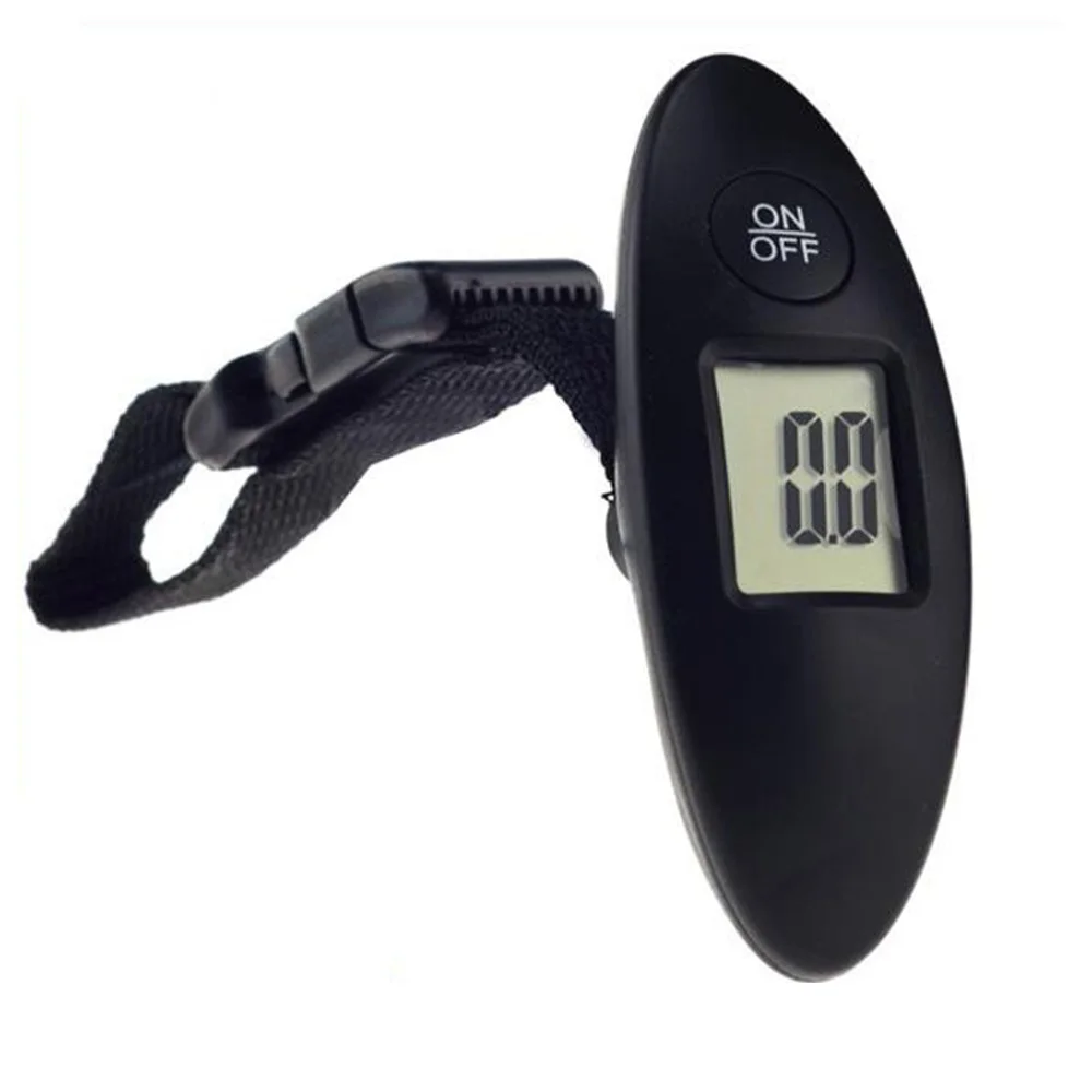 Portable 50Kg 10g Hanging Scale  Digital Scale BackLight Electronic  Fishing Weights Pocket Scale Luggage Scales Black