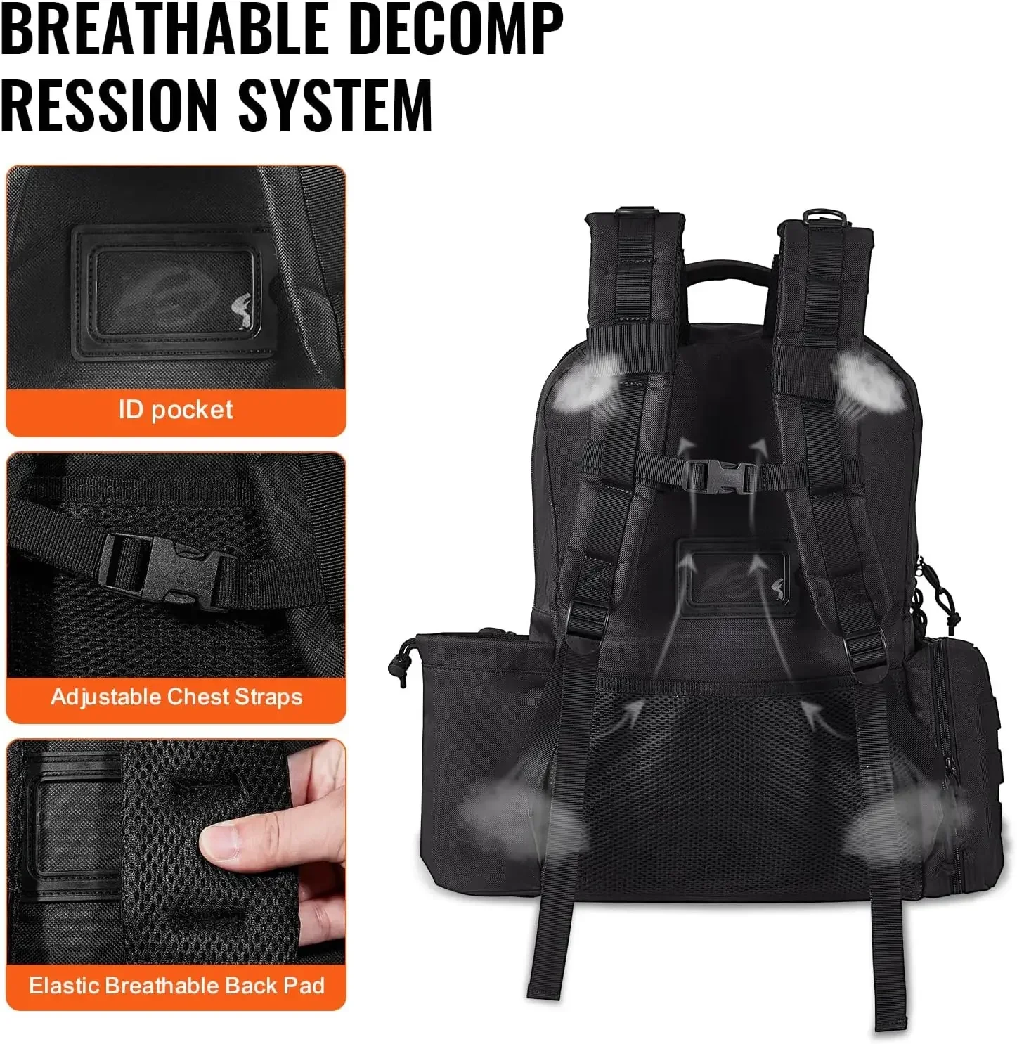 Mochila de rango táctico para 6 pistolas, mochila para armas con 6 bolsas de pistola independientes y 10 revistas para tiro de caza al aire libre