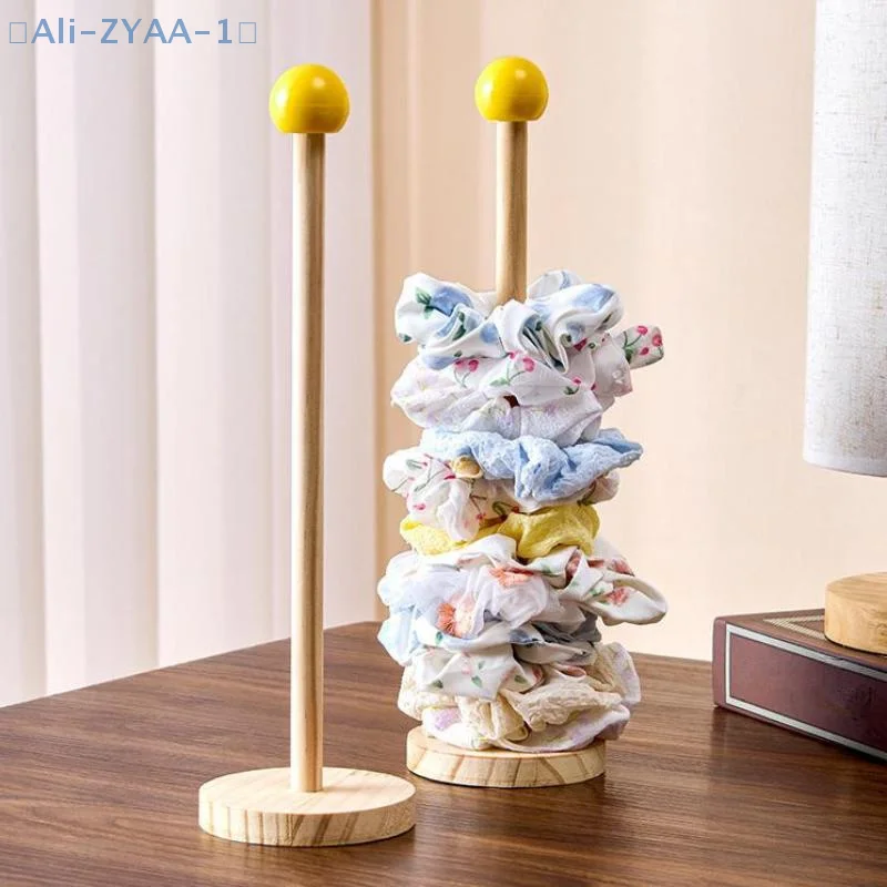 【ZYAA-1】Wooden Hair Scrunchies Organizer Hair Band Display Stand Headband Bracelet Holder Organizer Storage Shelf