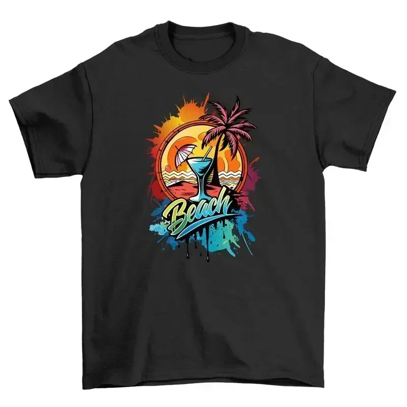 Summer_45 feel T Shirt Channeling Palm Tree Paradise 100 Cotton Funny U
