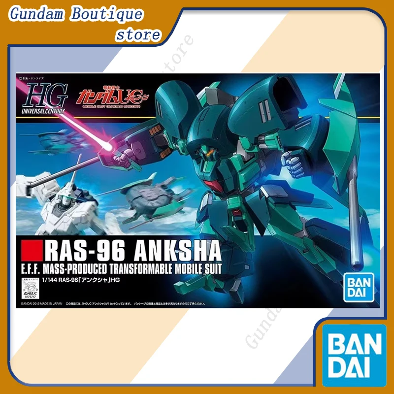 Bandai genuino HG 1/144 RAS-96 Anksha Gundam Anime figura de acción coleccionable modelo de ensamblaje juguetes adornos regalo niños chico