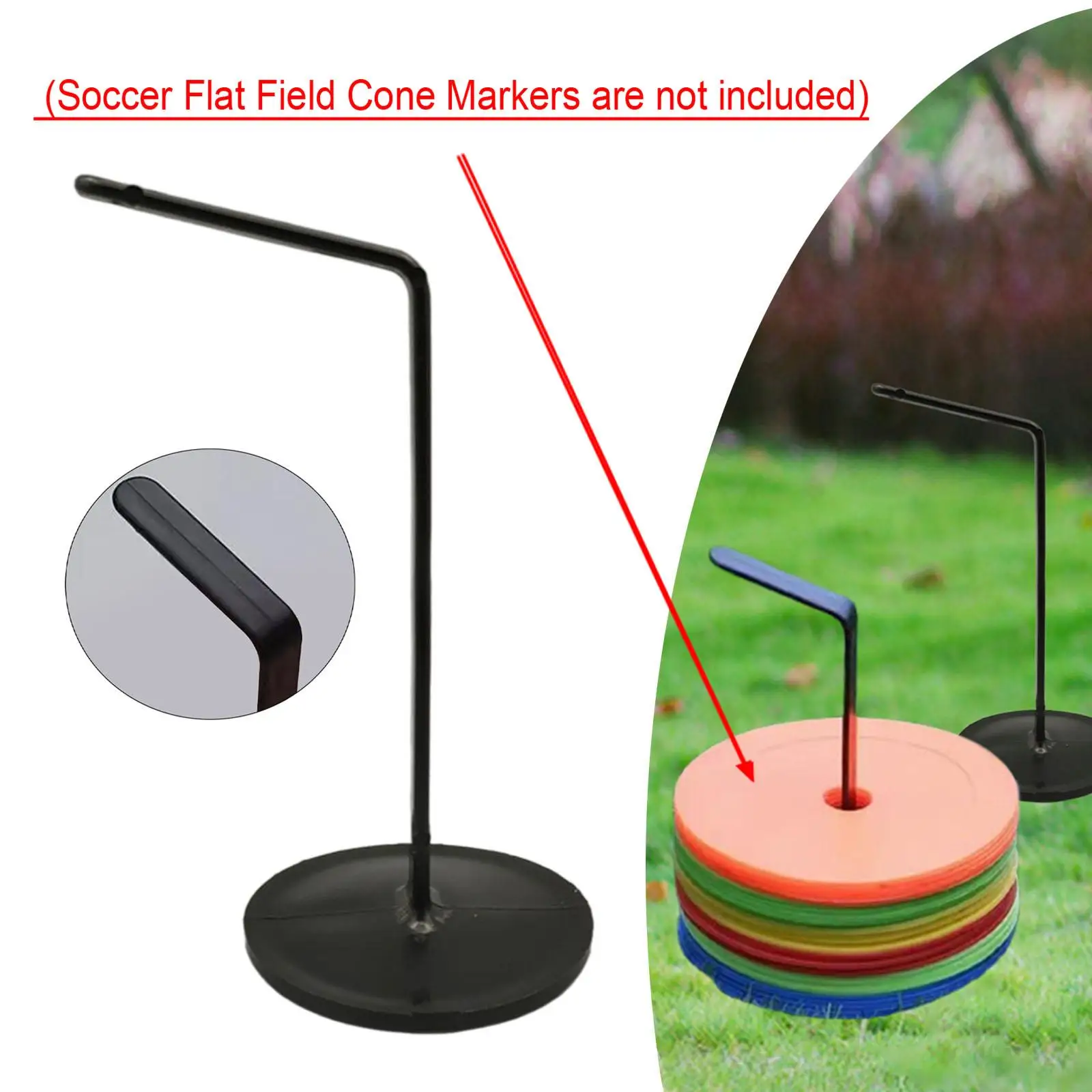 Soccer Cone Holder Disc Cone Holder Carrier Save Space Rack disks Shelf for Basketball Dribbling Baseball Volleyball Practicing