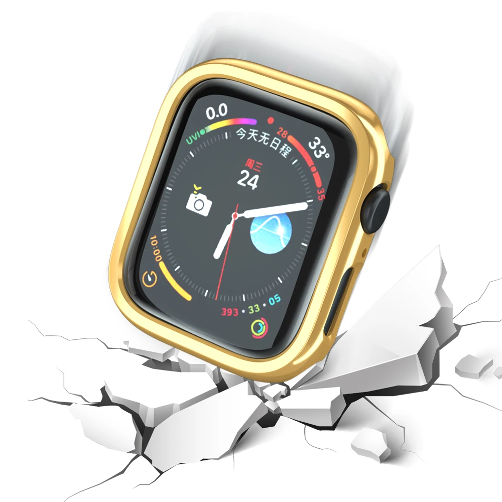 For Apple Watch 45mm 41mm 38mm 42mm 40mm 44mm Plated Skeleton Cover Hard PC Bumper Case Frame for IWatch SE 8 7 6 5 4 3 2 1 Case