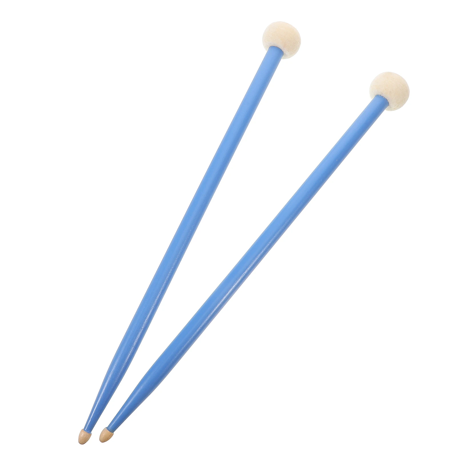 

Dual-Head Drumsticks Maple Wood Timpani Mallets Felt Heads Scratch-Resistant Double-Ended Bass Gong Percussion Sticks Snare