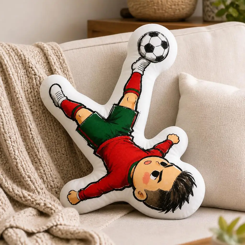 Portugal Soccer Football Portuguese Fan Youth Plush Pillow Cushion Irregular Stuffed Throw Pillow Home Decor Gift Sofa Bed