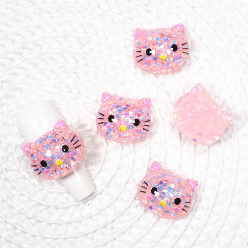 

Kawaii 20Pcs Hello Kitty Y2K Fake Nail Stickers Cinnamoroll Sanrio Anime Mymelody Diy Parts Jewelry Accessories Cartoon Toy Gift