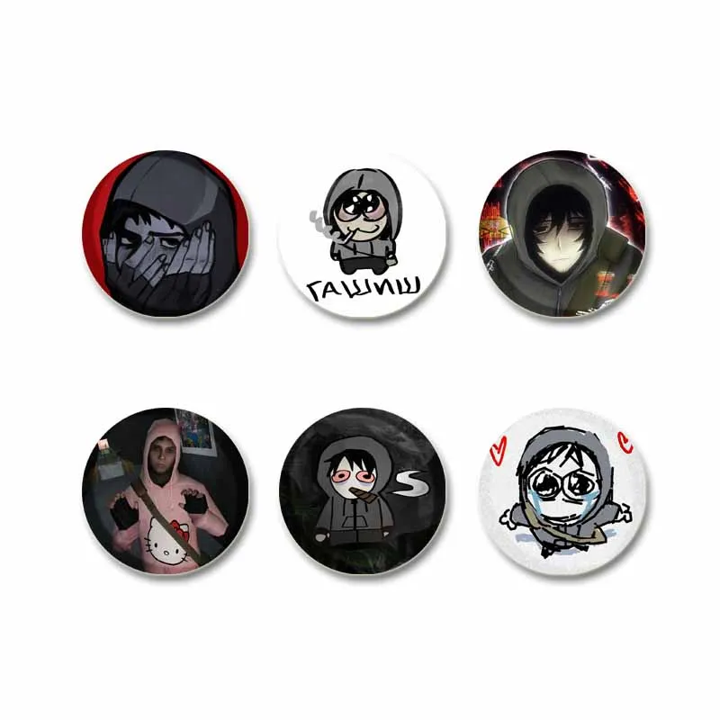 32/58mm Cry of Fear Game Figuur Knop Pins Simon Henriksson Sophie Leuke Meme Broche Badge Rugzak Hoed Accessoires fans Geschenken