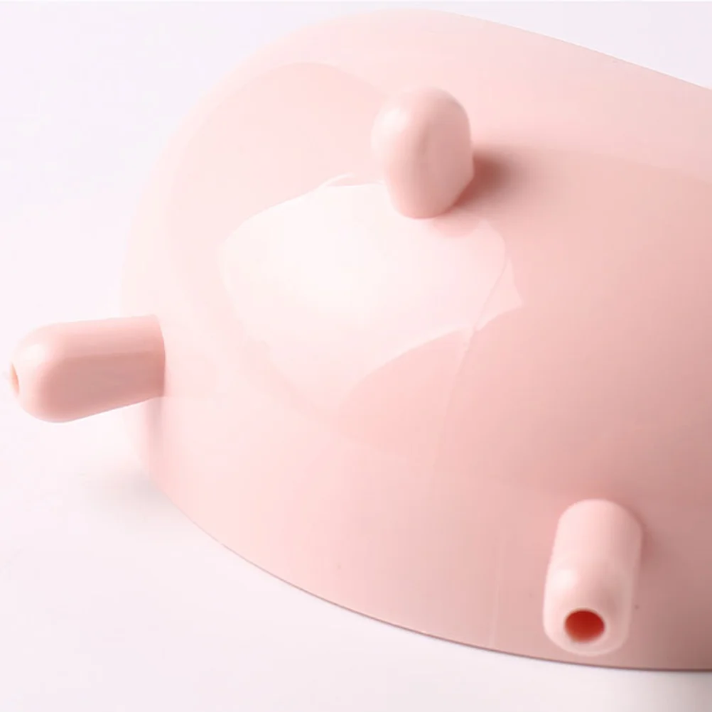 

Elegant Round Vanity Mirror Pink Desktop Storage Box PP Glass Triangle Kickstand Gift Desktop Storage Vanity Mirror