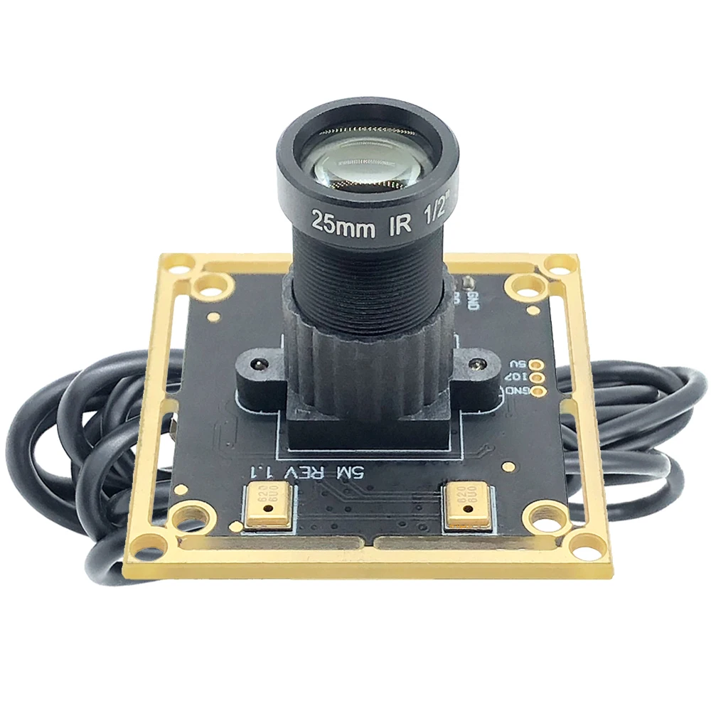 نقية المادية 12 مللي متر 16 مللي متر 25 مللي متر صفر تشويه CCTV كاميرا ويب HD 5MP IMX335 UVC 2592*1944 30FPS وحدة كاميرا بمنفذ USB ميكروفون