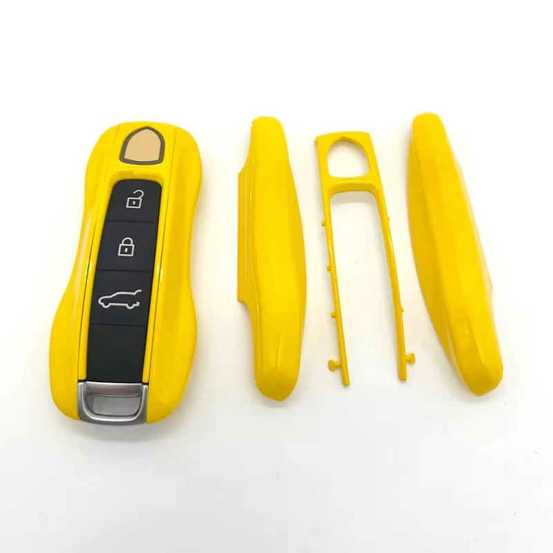 Racing Yellow Key Case for Porsche Cayman Cayenne 911 970 981 991