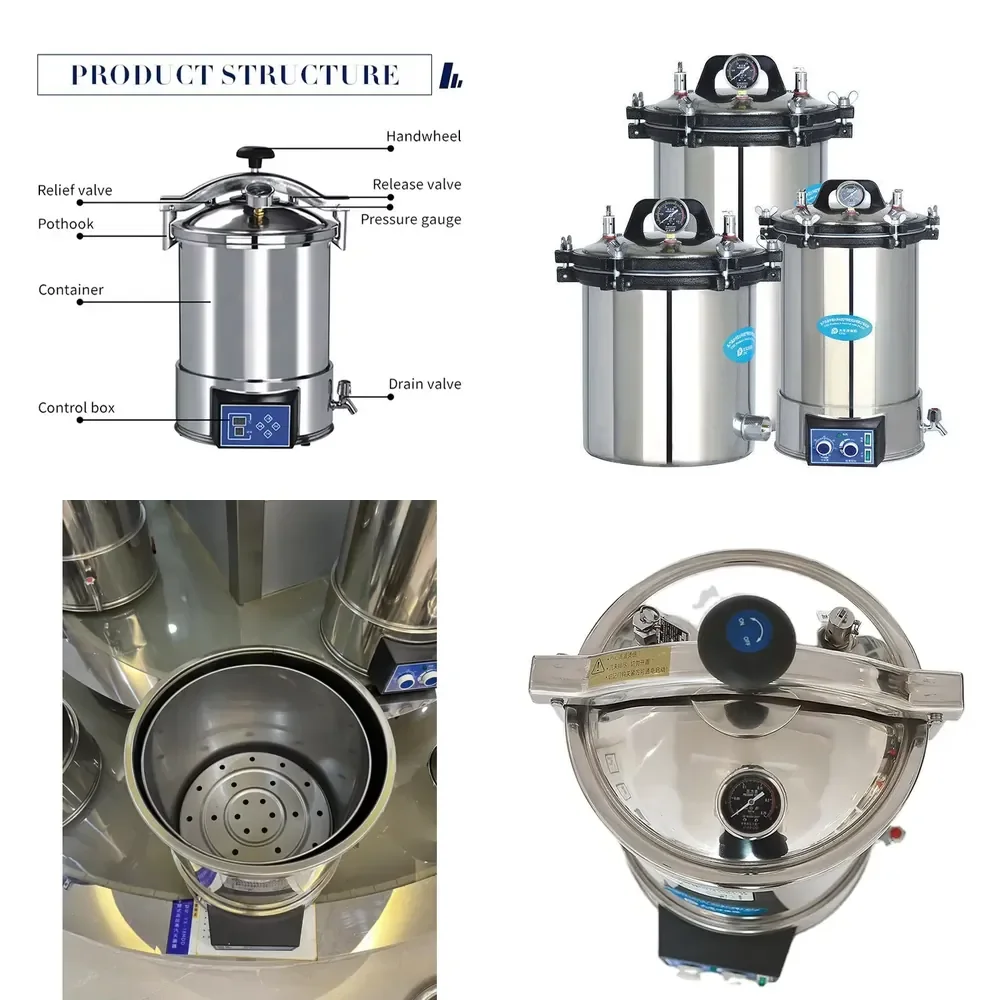 2026 Hot Item Laboratory Sterilizer LED Display Self Control Sterilization Equipment Machine De Desinfection 24L