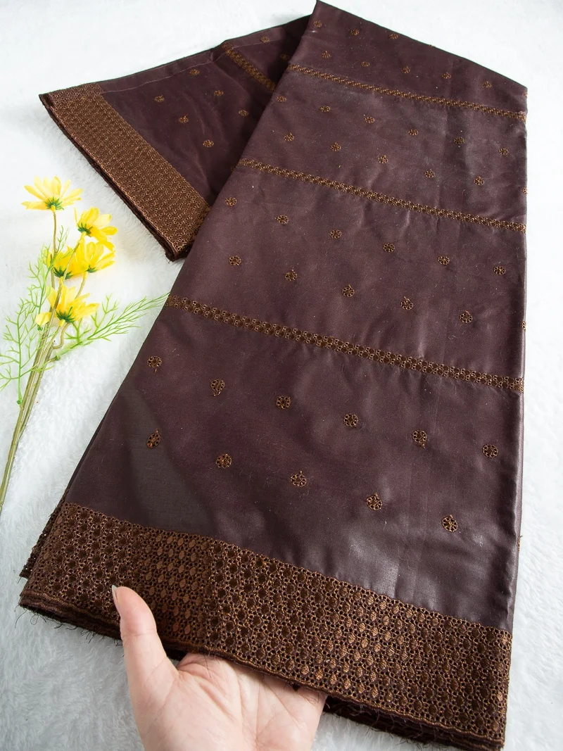 

2026 High Quality African Cotton Dry Lace Fabric 5Yards Swiss Voile Lace Fabric Nigerian Lace Fabric for Men Party Sew Dresses