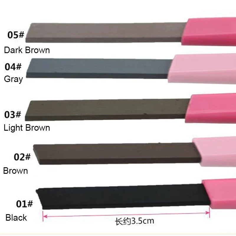 Lápis de sobrancelha de longa duração, lápis de sobrancelha rotativo, caneta de tatuagem, cosméticos, 5 cores, maquiagem de sobrancelha