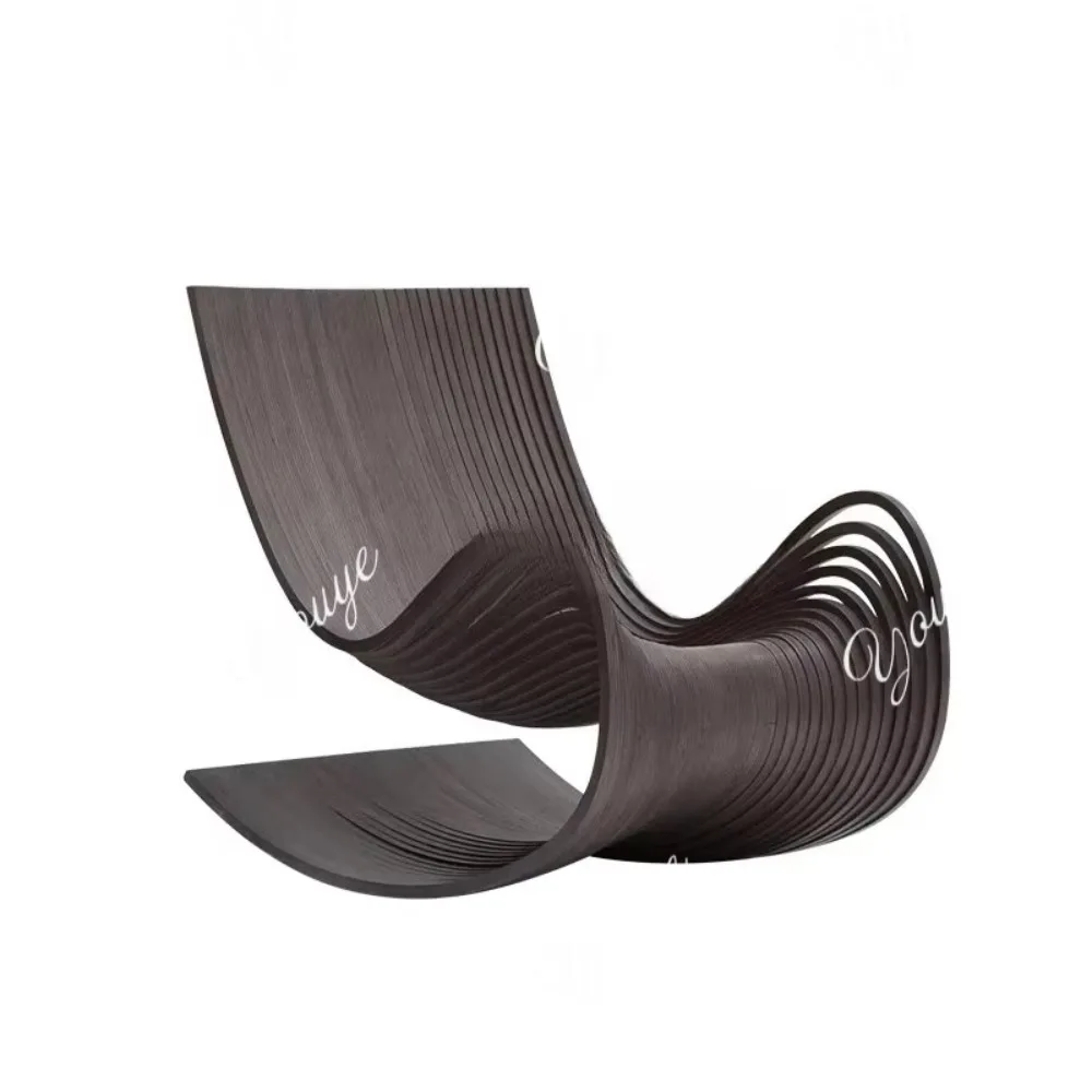 MX Rocking Chair Single Solid Wood Recliner Balcony Leisure Home Living Room Bedroom Lazy Sofa Chair