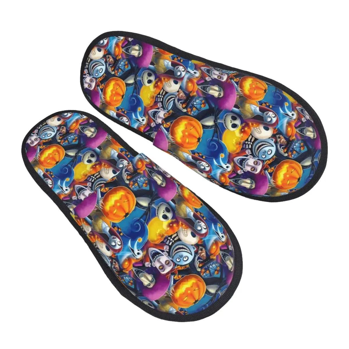 

Изготовленные на заказ мягкие тапочки из пены с эффектом памяти Jack Skellington, женская домашняя обувь в стиле аниме для спальни