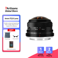 7Artisans 4mm F2.8 Circular Fisheye Prime Lens For Sony E Alpha 6400/ZVE10 Fujifx X-T1/X-T2Micro 4/3 E-PL1/E-PL2 Panasonic GH1