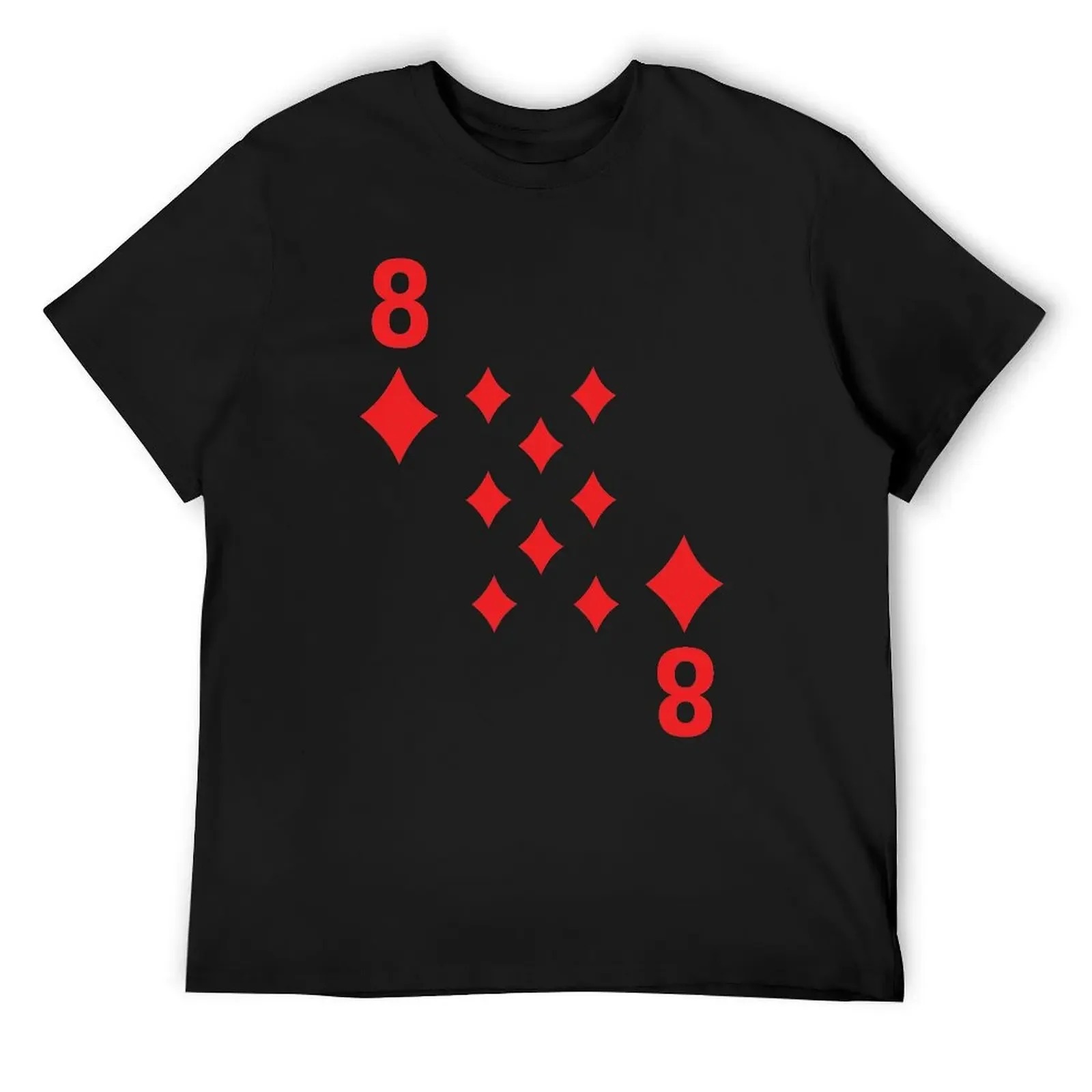 

Eight of Diamonds Poker Playing Card Costume 8 T-Shirt designer shirts Short sleeve tee sweat shirts, men