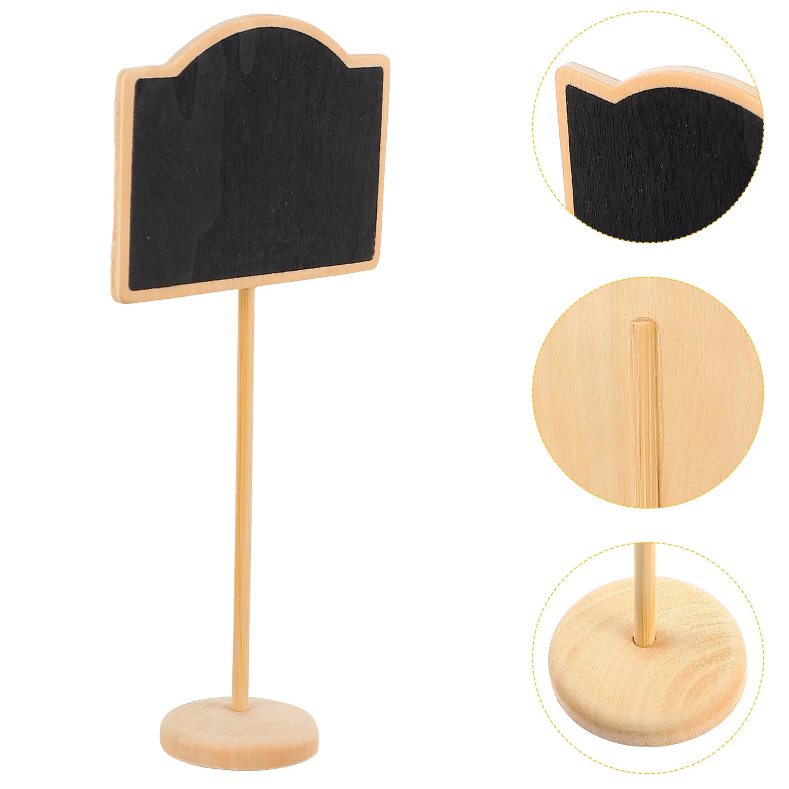 

10pcs Small Blackboard Sign Mini Wooden Message Board Lightweight Chalkboard For Home Bar Decor Memo Board Portable Easy Erase