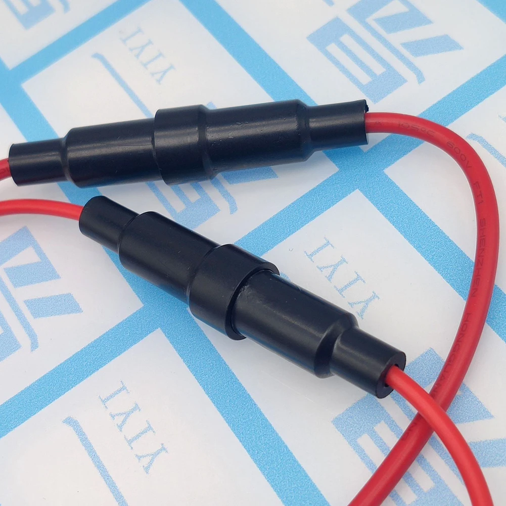 10pcs Wire Line Holder 22AWG Screw Types Fuse Holder Preventing Short Circuits Quick Impact Glass Fuse Holder Auto Parts