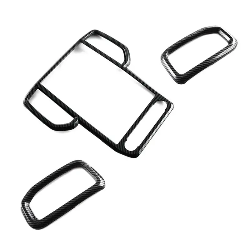 

A65P-Center Console Navigation Air Outlet Vent Frame Trim Cover For Ford Ranger 2023 2024 ABS Carbon Fiber (12 Inch)