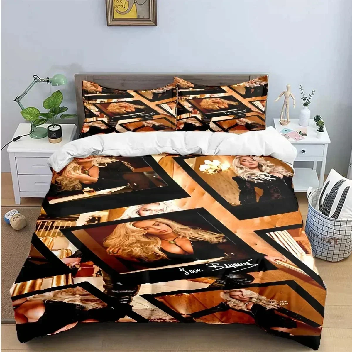 2025 Luxury New 3D Print Pop Female Singer B-Beyonce Bedding Set Boys Girls Duvet Cover Pillowcase boys Adult Home Textileextile