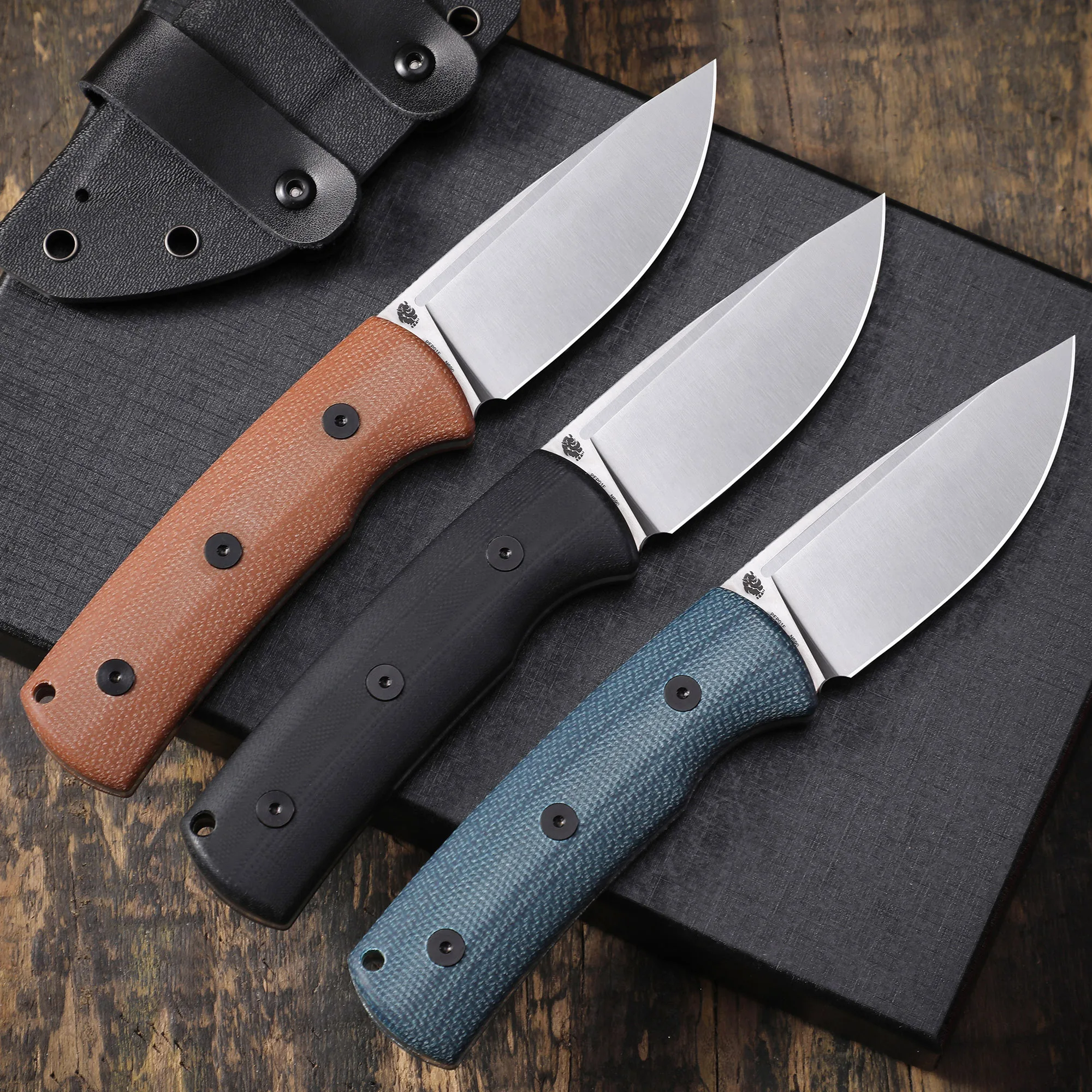 Petrified Fish PFP01F N690 Blade Knife G10 Micarta Handle Fixed Knife with Sheath Survival Cutter Hunting Multi-tool EDC Hand