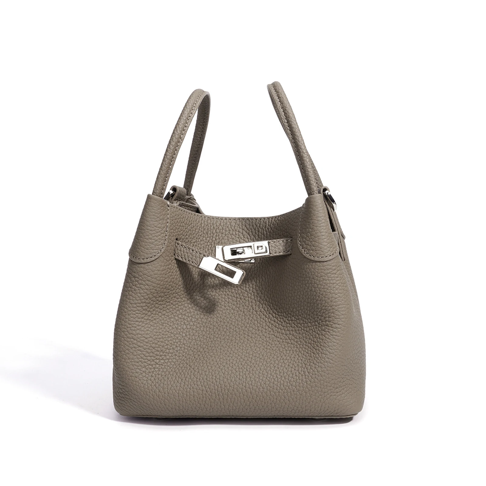 Early Spring Genuine Leather Basket Bag Women Versatile Shoulder Crossbody Bag Fashion Bucket Bag Luxury Daily Commute Handbag