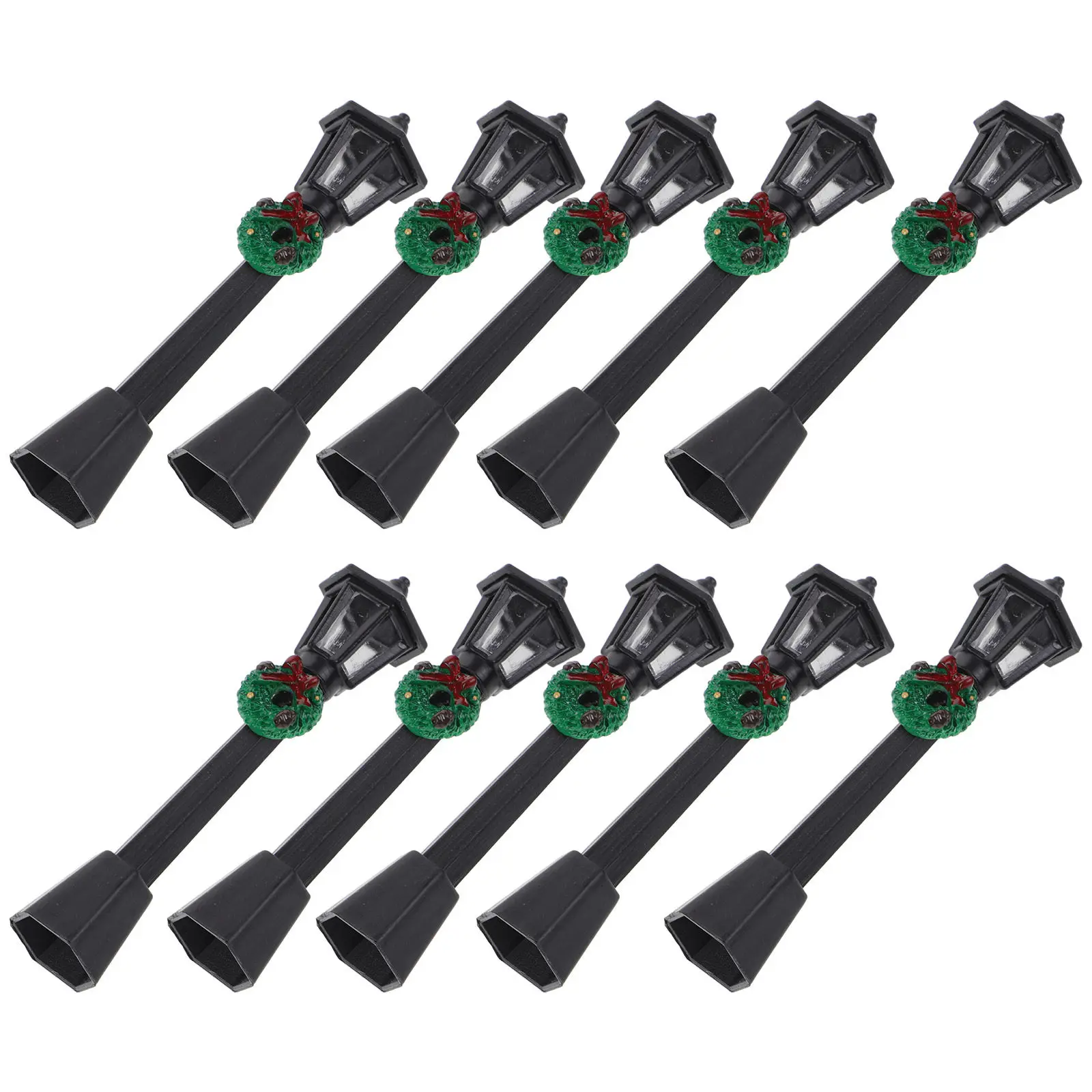 10Pcs Miniature Street Lamp Mini Floor Lamp Simulation Light for Garden Micro Landscape DIY Scene Decor Outdoor Lighting