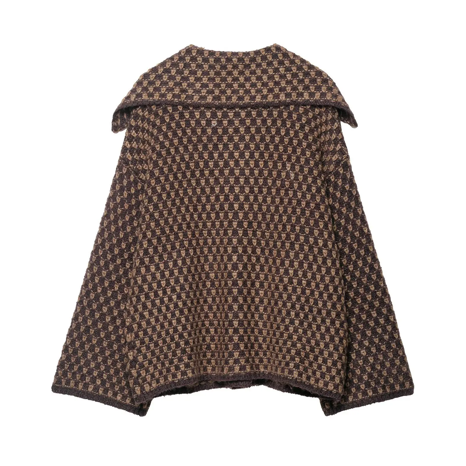 Women's European and American style 2025 new autumn loose casual versatile knitted sweater jacket