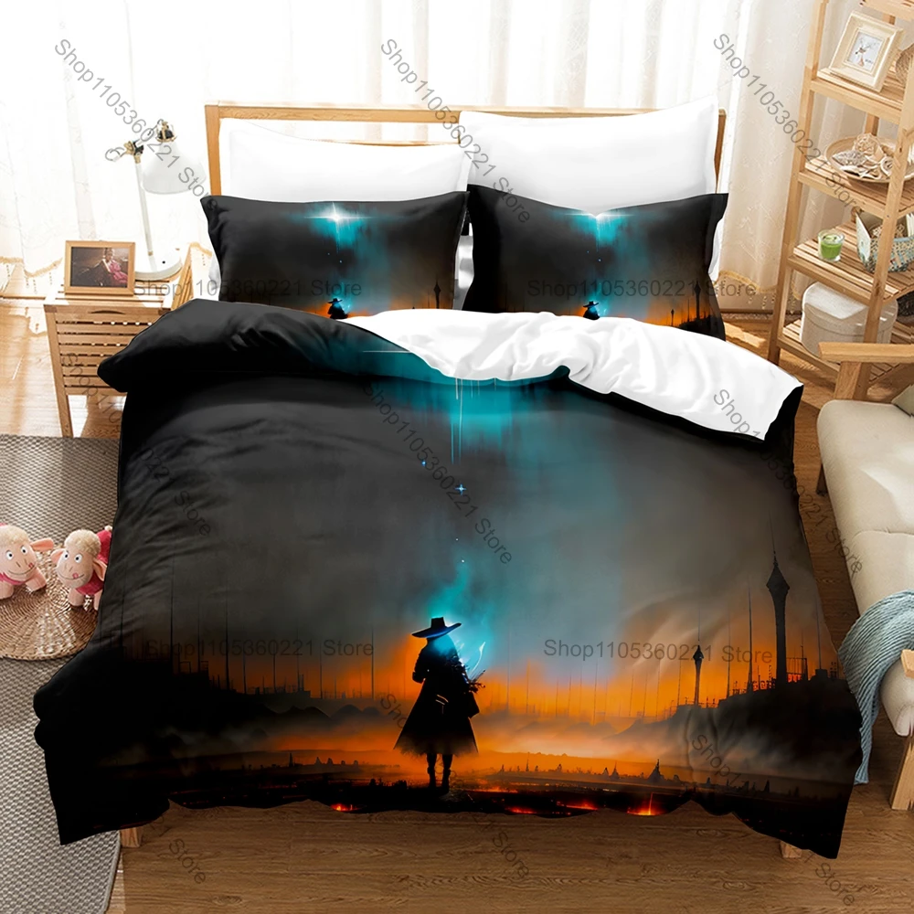 Cool The Lonely King of the Dark World of Art Print 3PCS Bedding Set Duvet Cover + 2 Pillowcases Soft Bed Linen Decor For Dark A
