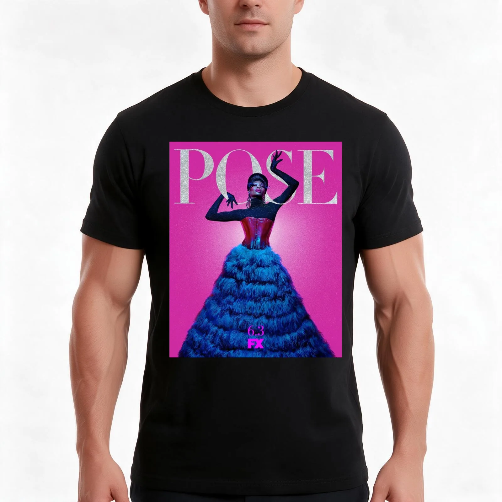 POSE T-Shirt Summer Casual Cotton Tee Oversized Streetwear Tops Vintage Graphic Print Loose Fit Short Sleeve 100% Cotton