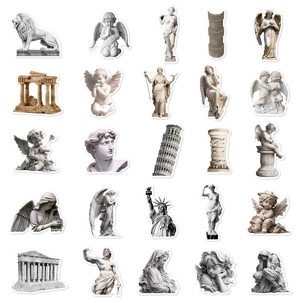 50pcs Retro Renaissance Statue Series Graffiti Stickers Suitable for Laptop Helmets Desktop Decorations DIY Stickers Toys