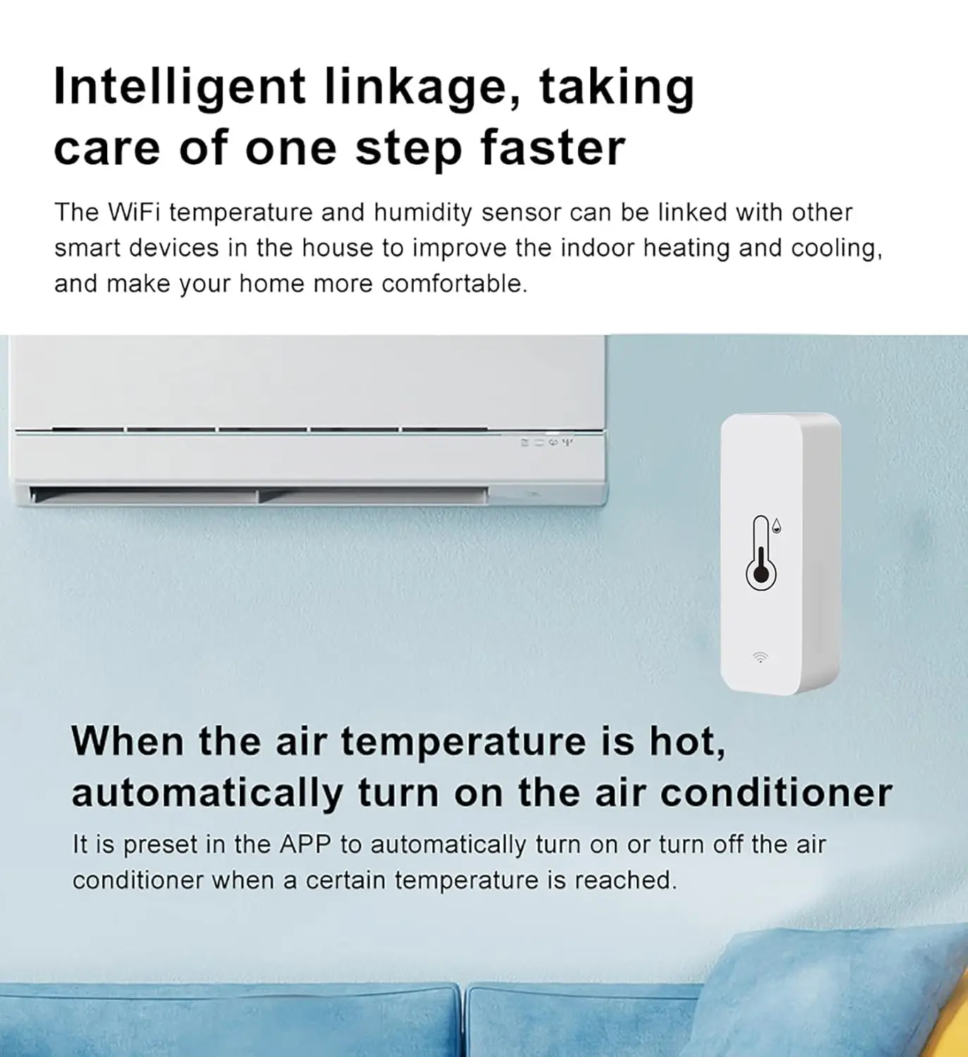 2-Pack WiFi Temp & Humidity Sensor with App Alerts, Free Data Storage, Smart Monitor for Home, Pet, Greenhouse, Works with