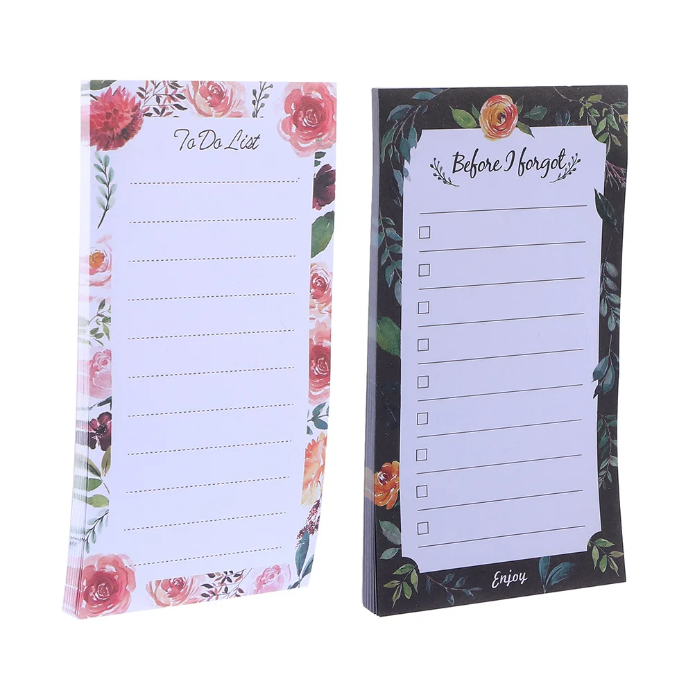 

2pcs Magnetic Notepads For Refrigerator Memo Message Pads Stick On Fridge Iron Surfaces Paper To Do List Notes Sticker