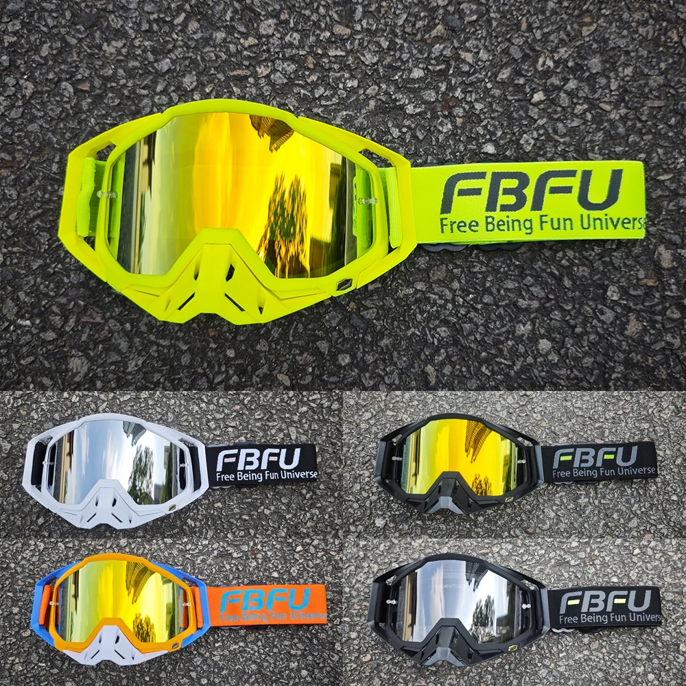 

FBFU Санки Спортивные очки Мужчины Женщины Сноубординг Лыжи, Вентиляция ветрозащиты, Зимние антибликовые защитные очки для горных видов спорта